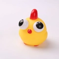 Stress relief yellow chick squeeze toy with pop-out eyes and compact soft silicone body - Pop Out Eyes Cute Chick