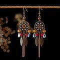 H2214-2 Chain Tassel Earrings