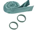 Teal heatless hair curler set with velvet rod and matching scrunchies in 3-piece kit - Green Small Scrunchies Set