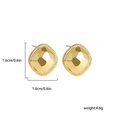 Quadratische geometrische Ohrstecker mit 18K Vergoldung, Hammerschlag-Optik und Seilrand - Quadratische Gehämmerte Ohrstecker (22265_2)