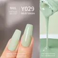 Vernis à ongles végétal Y029 vert lait avec finitions mate et brillante - Y-029 Vert Lacté Condensé