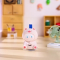 Pink pig figurine with prayer beads and salary increase road sign desk ornament - 1188-25D Salary Raise Pig