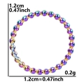 Perle anneau en acier inoxydable irisé avec diamètre 1,2 cm et détails de poids 0,2 g - Pendentif / Coloré