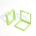 Mint green PE film floating jewelry display box for rings and earrings storage - Grass Green; 7*7*2cm