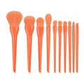 11-piece candy coral orange makeup brush set with glossy handles and synthetic bristles - 10Pcs Orange In OPP Bag