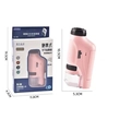 Pink portable optical microscope for kids with ergonomic handheld design and packaging - Chinese Packaging / Pink
