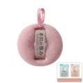 Rosa Peeling-Badeschwamm aus feinem Netz mit praktischer Schlaufe und Verpackung - Fleißiges Lieschen Rosa-Exquisite Verpackung