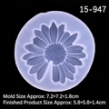 Stampo in silicone a margherita per resina e sapone con finitura traslucida opaca - Stile 2 (15-947) / Semitrasparente