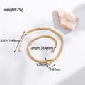 Goldene Edelstahl-Halskette mit klobiger Schlangenkette und minimalistischem Herzanhänger - NK-47 Goldene Halskette