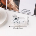 Pinza de pelo de oso polar en acrílico blanco, largo 6,7 cm y alto 4,6 cm - Koala Blanco