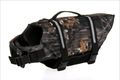 Pet life jacket in jungle camo pattern with reflective strips and handle for dogs - XXS / Black Camo