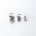 F136 titanium schroefdraad kegel piercing accessoires in maten 3mm 4mm 5mm - Accessoire 004-3mm Boorsteun (enkel) / Accessoire 004-Titanium 0.9 Draad