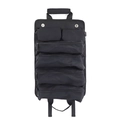 Black heavy-duty tool roll organizer with multi-zipper pockets and reinforced handles - Black