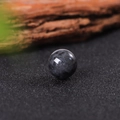 Polished 16mm natural obsidian crystal ball bead with smooth reflective surface - Larvikite