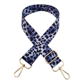 Verstelbare schouderband met luipaardprint blauw-paars verloop en gouden haken - Nr. 253-Paars