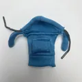 Blue knitted car gear shift hoodie cover with drawstring and front pocket accessory - Old Style Blue