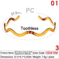 Wavy tortoiseshell pattern PC plastic headband with smooth no-teeth design for women - 4072 Glossy Tortoiseshell - PC