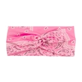 Rosa Paisley Yoga Haarband mit geknotetem Design aus weichem, dehnbarem Stoff - Paisley Rosa