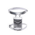 Silver crocodile pattern faux leather leg bag with adjustable waist and thigh straps - Silver