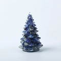 Mini resin Christmas tree figurine filled with blue and grey lapis lazuli stones - 14 Lapis Lazuli