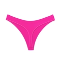 Seamless rose red sports thong for women with elastic fabric and low-waisted fit - Bright Pink