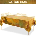 Large size golden laser foil party tablecloth measuring 137x274cm for festive events - Gold 54*108 inch