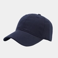 Classic navy blue cotton twill baseball cap with six-panel design and curved brim - Adjustable / Navy Blue