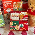 Christmas coral fleece socks gift set with Santa and reindeer motifs in a 4-pair box - One Size / 4 Pairs Gift Box Set (Style A)