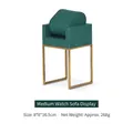 Support montre canapé miniature en velours vert foncé avec base dorée chic - Siège de Canapé Moyen