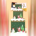Three-piece stackable green Christmas gift boxes with festive Santa and snowman patterns - HY-3 (S/M/L Set)