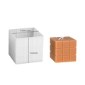 Moule en silicone pour bougies cubes 3x3 et bougie à bulles marron finie - Rubik's Cube