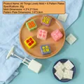 Molde manual para pasteles de luna de 30g con seis sellos intercambiables de flores - 30g Todo Lindo (1 Molde 4 Sellos)