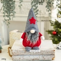 Detailed size chart of Christmas gnome doll showing 30cm height and 240g weight - Grey Hat Gnome