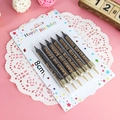 6-pack of black birthday candles with gold Happy Birthday lettering and 8cm base - Black Happy Birthday