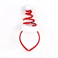 Cerchietto albero di Natale rosso con campanellini e pelliccia bianca per decorazione - Cappello Di Natale A Molla Rosso