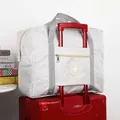 Bolsa de viaje caqui plegable de gran capacidad sujeta al asa de una maleta - Bolsa de avión de segunda generación (45x17x35cm) / Caqui