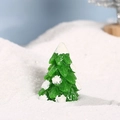 Miniature green Christmas tree with snow effect for micro landscape DIY decor - Small Christmas Tree