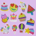 5D DIY diamond sticker kit featuring unicorn and summer insect patterns for children - Mixed Elements/11Pcs