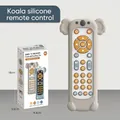 Telecomando giocattolo per neonati a forma di koala grigio con tasti colorati - Custodia in Silicone Koala + Telecomando Bianco