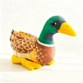 Anatra germano reale di peluche con testa verde e ali marroni per bambini - 28cm / Verde