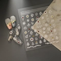 5D geprägte Weihnachts-Nagelaufkleber mit Weihnachtsmann, Schneeflocken und Strasssteinen - CO-195 Weihnachten Geprägt