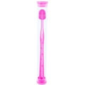 Pink silicone pet toothbrush set with storage tube for cats and small dogs dental care - With Plastic Box / Pink