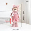 Pink Christmas plush doll with telescopic legs 48cm height for home window decor - Pink Telescopic Boy
