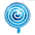 Blue and white spiral lollipop foil balloon 18 inch for birthday party decoration - Dark Blue Lollipop
