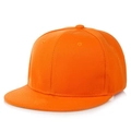 Cappellino snapback arancione brillante a tesa piatta con struttura classica a 6 pannelli - Regolabile / Rosso Arancio