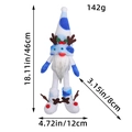 Gnome de Noël bleu et blanc avec bois et longues jambes, dimensions 46 cm de haut - Chapeau Bleu avec Bois / Bleu