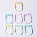 Cat-shaped spring ring keychains featuring colorful gradient finishes in seven shades - Random Mixed Gradient Colors