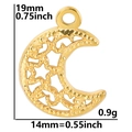 Dimensioni dettagliate del ciondolo dorato a stella e luna con altezza e peso - Pendaglio Color Oro (Senza Catena)