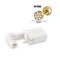 Sterile disposable ear piercing tool with 4mm golden flower zircon stud earring - Gold 4mm Bezel White Zircon Flower
