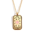 Collana in acciaio inossidabile placcata oro 18K con ciondolo Tarocchi del Sole - Viso di Sole Oro